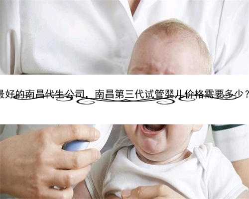 最好的南昌代生公司，南昌第三代试管婴儿价格需要多少？