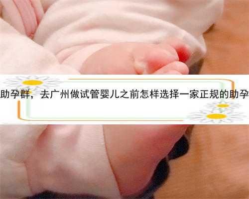 广州助孕群，去广州做试管婴儿之前怎样选择一家正规的助孕机构